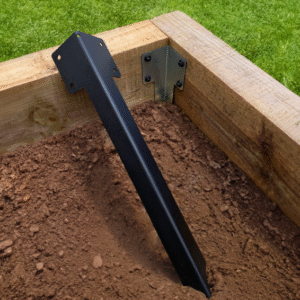 Straight Railway Sleeper Bracket with Stake