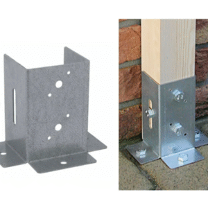 Galvanised Three Way Bolt Down Pergola Post Support Post Anchor Pergola Foot Base Fence Post Support Bracket