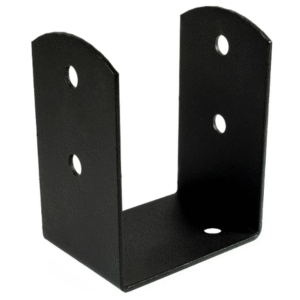 Black U Shape Bolt Down Post Support