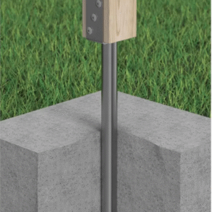 Heavy Duty Galvanised Concrete In U Shape Pergola Post Support Ground Anchor Foundation Base Post Bracket