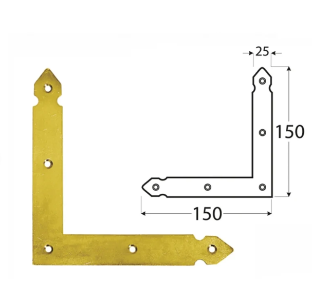 Single Heavy Duty Flat Corner Bracket Repair Brace Mending Plate L Shaped Angle Plate - 图片 5