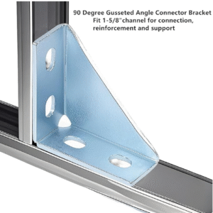 适用于 1-58 英寸支柱槽的 90 度角撑板配件,4 孔重型钢直角连接器支架,适用于 12 英寸螺栓,5 毫米厚,Unistrut 硬件90 Degree Gusseted Fitting for 1-58 Strut Channel,4 Hole Heavy Duty Steel Right Angle Connector Brackets for 1 2 Bolt, 5 mm Thick ,Unis
