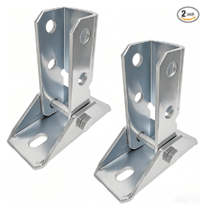 Adjustable Brace Fitting,180 Degree Turn Joint Connector Bracket Fit for 12 Bolt in 1-58 Strut Channel, Electrogalvanized