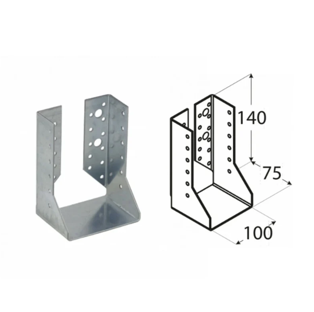 Premium Heavy Duty Galvanised Concealed Joist Hanger 2mm Thick Outdoor & Indoor Joist Hanger - 图片 6