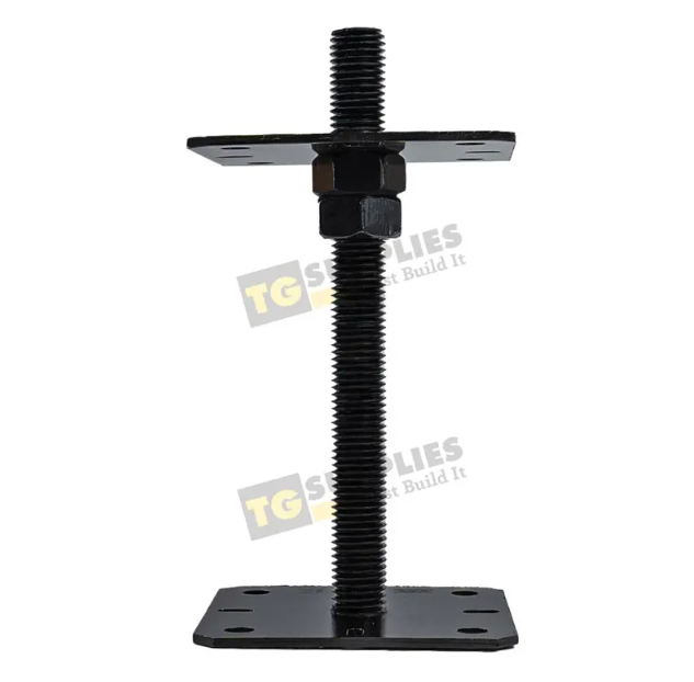 Black Heavy Duty Galvanised Adjustable Pergola Post Support Pergola Post Anchor - 图片 8