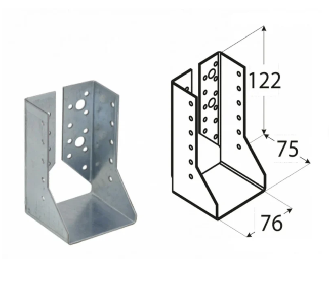 Premium Heavy Duty Galvanised Concealed Joist Hanger 2mm Thick Outdoor & Indoor Joist Hanger - 图片 4