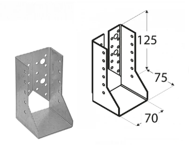 Premium Heavy Duty Galvanised Concealed Joist Hanger 2mm Thick Outdoor & Indoor Joist Hanger - 图片 3