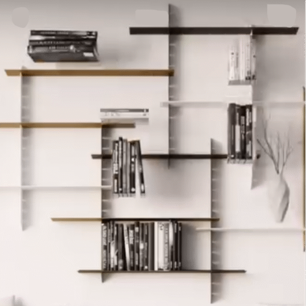 Metal home wall shelf bookcase background wall shelf - 图片 4