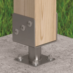 Heavy Duty Galvanised Elevated Bolt Down Pergola Post Support Post Ground Anchor Post Shoe