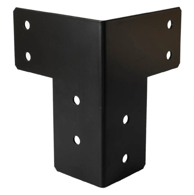 Heavy Duty Threeway BlackPergola Corner Bracket Connector Pergola Corner Brace Furniture Corner Bracket - 图片 4