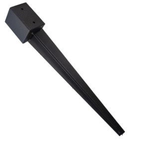 Heavy Duty Black Galvanised Pergola Post Spike – Fence Post Ground Anchor for Wooden Posts