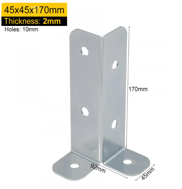 Heavy Duty Pergola Bolt Down Post Support Wooden Post Corner Bolt Down Bracket - 图片 3