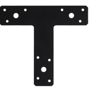 Black Heavy Duty Tee Plate Brace Flat T Shape Repair Bracket Tee Corner Brace