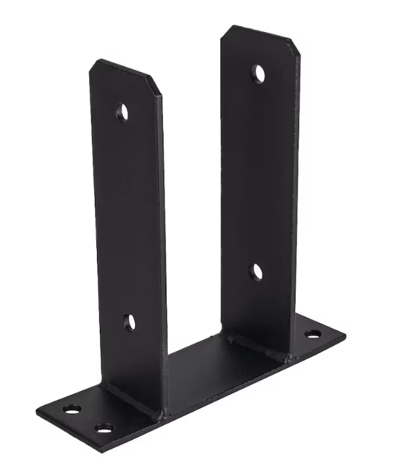 Heavy Duty Black Galvanised Bolt Down Pergola Post Support Post Anchor Bracket Fence Post Support Base