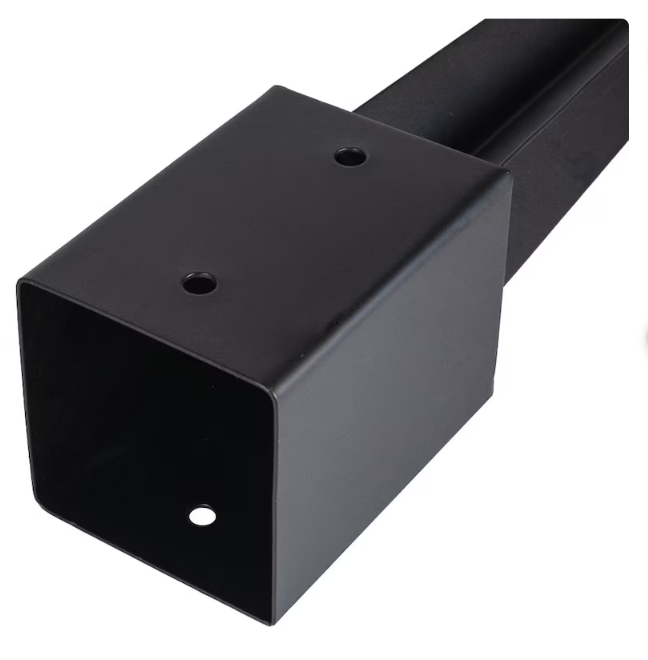 Heavy Duty Black Galvanised Pergola Post Spike – Fence Post Ground Anchor for Wooden Posts - 图片 4