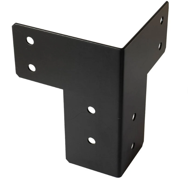 Heavy Duty Threeway BlackPergola Corner Bracket Connector Pergola Corner Brace Furniture Corner Bracket - 图片 5