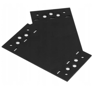 Heavy Duty Black Powder Coated Flat Pergola Brace Connector Pergola Mending Plate Jointing Bracket