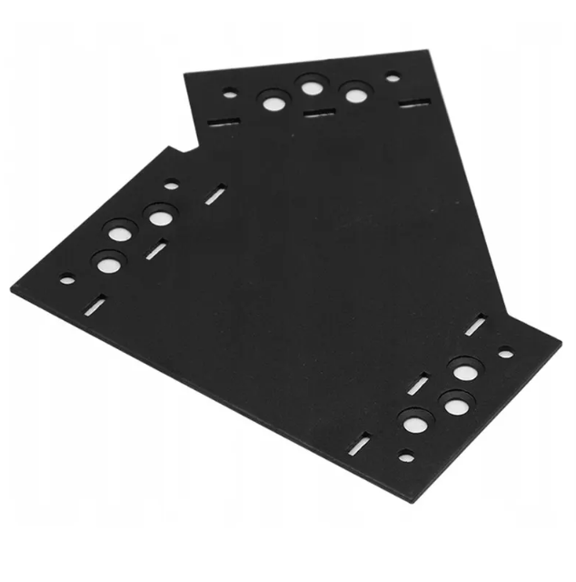 Heavy Duty Black Powder Coated Flat Pergola Brace Connector Pergola Mending Plate Jointing Bracket