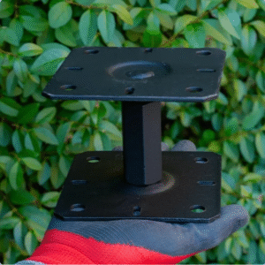Black Height Adjustable Bolt Down Post Support Support  Adjustable Post Bracket Ideal for Pergolas And Garden Structures