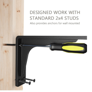 18 Inch Heavy Duty Shelf Brackets, Premium Metal Wall Bracket for Mantel, Countertop Support, Garage Storage Shelves High Strength Corner Brace 4-Pack Floating Shelf Hardw