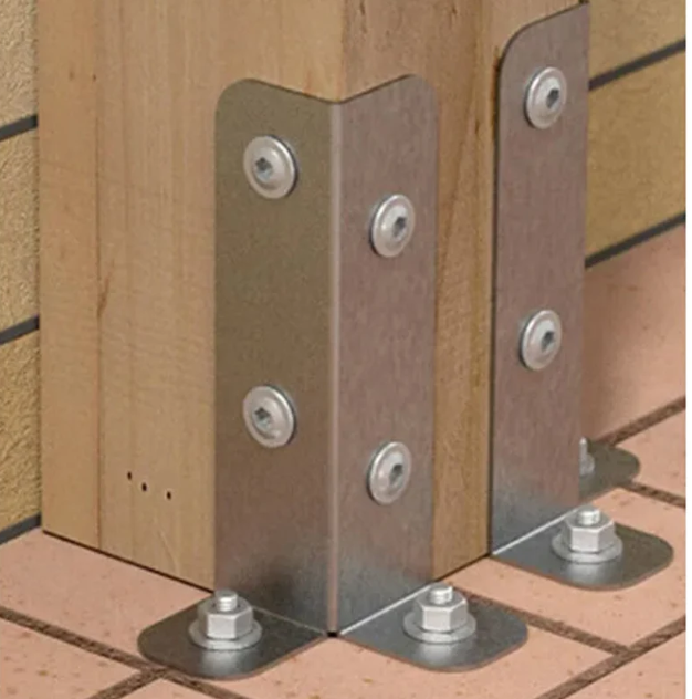 Heavy Duty Pergola Bolt Down Post Support Wooden Post Corner Bolt Down Bracket