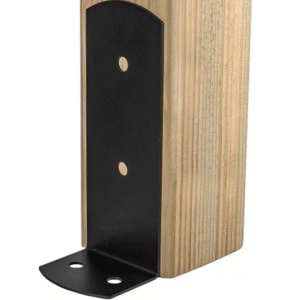 Versatile Black Bolt Down Post Angle Bracket – Angle Support for Pergolas, Gazebos & More