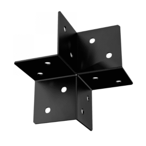 Black Decorative Pergola Bracket Three Way Corner Connector  Pergola Fixings  Pergola Component  Pergola Metal Connector