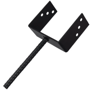 Heavy Duty Black Concrete In U Shape Pergola Post Support Pergola Post Ground Anchor