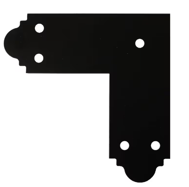 Black Heavy Duty Tee Plate Brace Flat T Shape Repair Bracket Tee Corner Brace - 图片 7