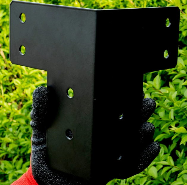 Heavy Duty Threeway BlackPergola Corner Bracket Connector Pergola Corner Brace Furniture Corner Bracket - 图片 3