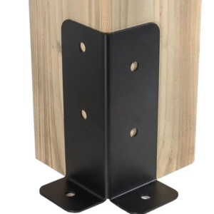 Heavy Duty Black Pergola Bolt Down Post Support Wooden Post Corner Bolt Down Bracket