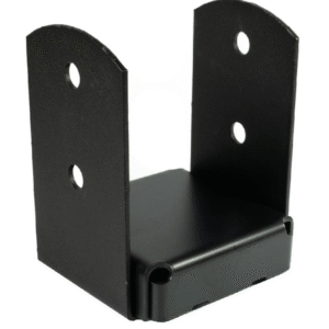 Black Down Post Pergola Post Support With A Spacer  Pergola Post Bracket  Post Ground Anchor  Fence Post Bracket