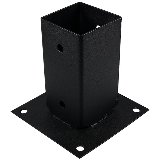 Black Heavy Duty Galvanised Pergola Bolt Down Post Support Pergola Post Bracket Pergola Post Anchor Fence Shoe - 图片 7