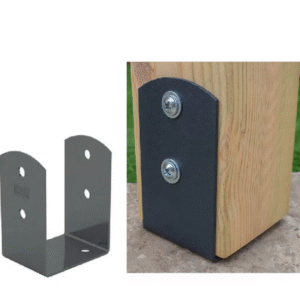 Anthracite Grey U Shape Bolt Down Pergola Post Support  Post Bracket  Wooden Beam Connector  Pergola Connector