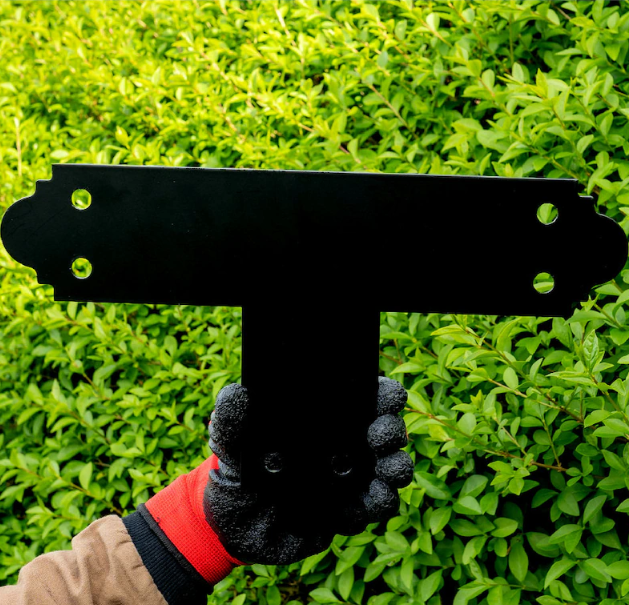 Black Heavy Duty Tee Plate Brace Flat T Shape Repair Bracket Tee Corner Brace - 图片 6