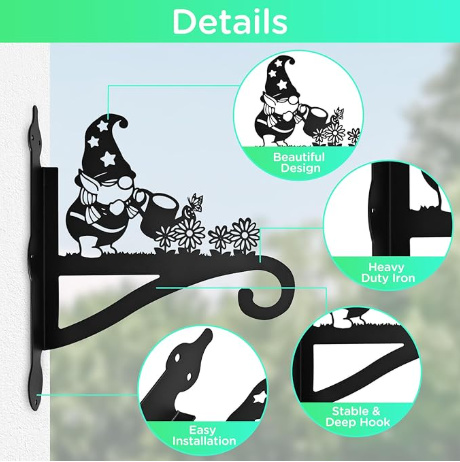 Plant Hanger Outdoor & Indoor, Chicken Decor Hanging Basket Hooks, Wall Hangers for Hanging Plant, Flower Basket, Bird Feeder, Lantern, Wind Chimes, Chicken Coop Accessories - 图片 12