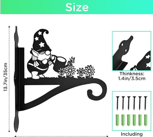 Plant Hanger Outdoor & Indoor, Chicken Decor Hanging Basket Hooks, Wall Hangers for Hanging Plant, Flower Basket, Bird Feeder, Lantern, Wind Chimes, Chicken Coop Accessories - 图片 13