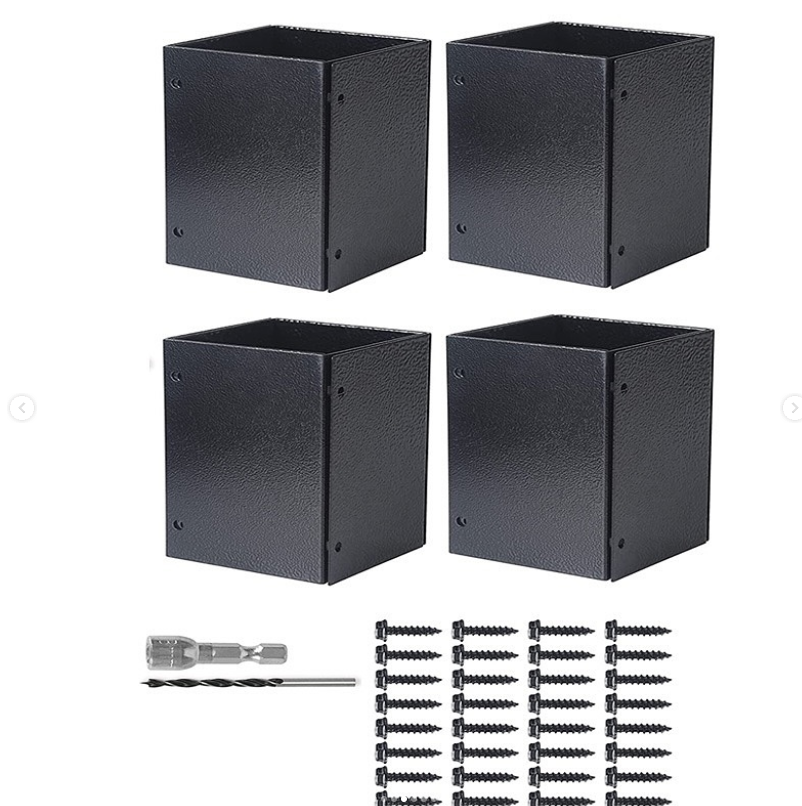 The adjustable post protector metal post protection kit is suitable for wooden mailboxes, fences and othe - 图片 2