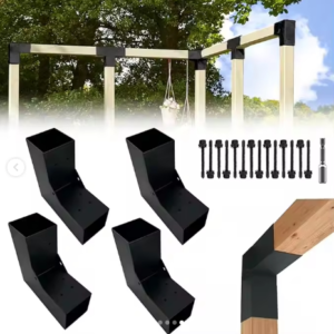 DIY Wooden Swing Frame Bracket Heavy‑Duty Powder Coated Swing Set Hardware