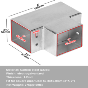 No‑weld pergola square tube connectors:1‑way,2‑way,3‑way,4‑way