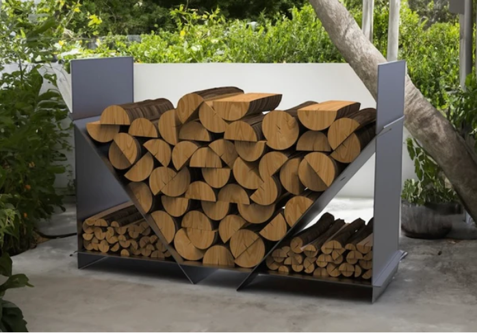 Heavy‑Duty Steel Firewood Log Rack | Indoor Outdoor Wood Storage
