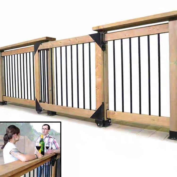 Sliding Gate Hardware Kit, Complete DIY Sliding Wood Fence Gate Kit with Heavy‑Duty Rollers, Corner Brackets & Hinges, for Building Your Own Patio Yard Wooden Sliding Fence Gate, Fit up to 78″ Height Wood Gate, Black Powder‑Coated Steel