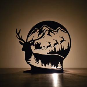 Metal Laser Cut Tea Light Candle Holder Silhouette Shadow‑Projection Decor