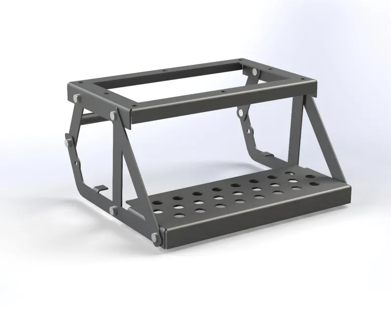 Folding RV Step | Heavy‑Duty Metal Foldable Entry Step for RV Camper Truck Trailer